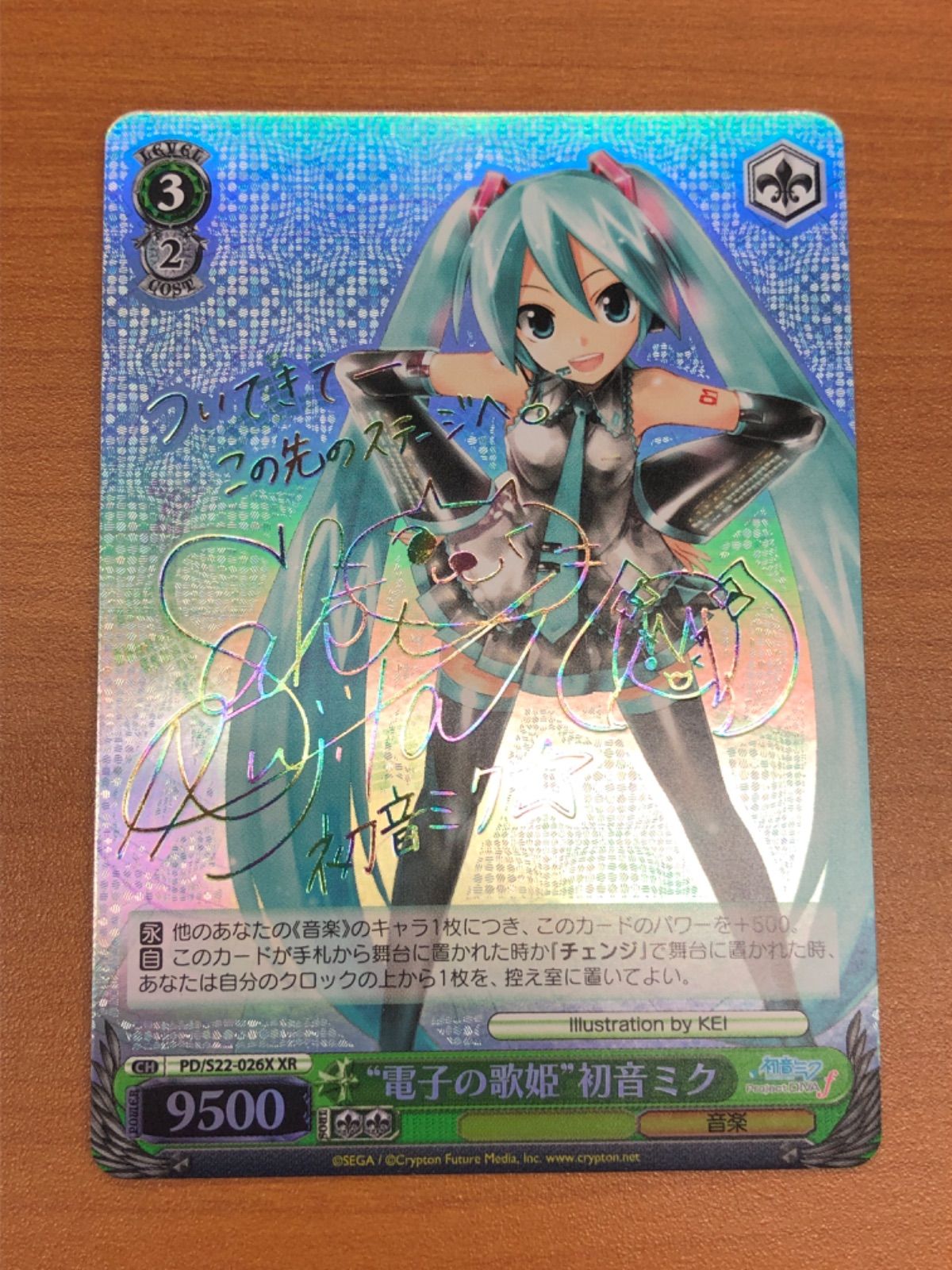 激レア・超希少】初音ミク 電子の歌姫 Project DIVA F サイン