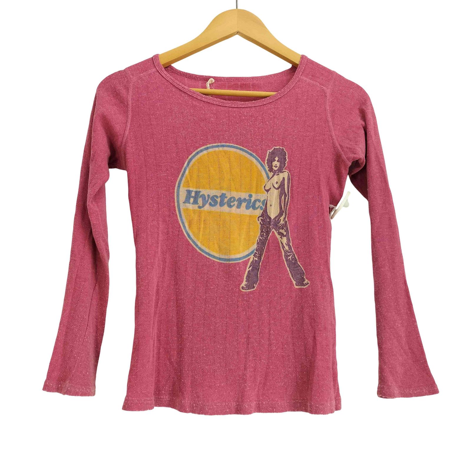 ヒステリックグラマー HYSTERIC GLAMOUR 00S 初期 ヒスガール プリント クルーネック L|S Tシャツ Y2K レディース