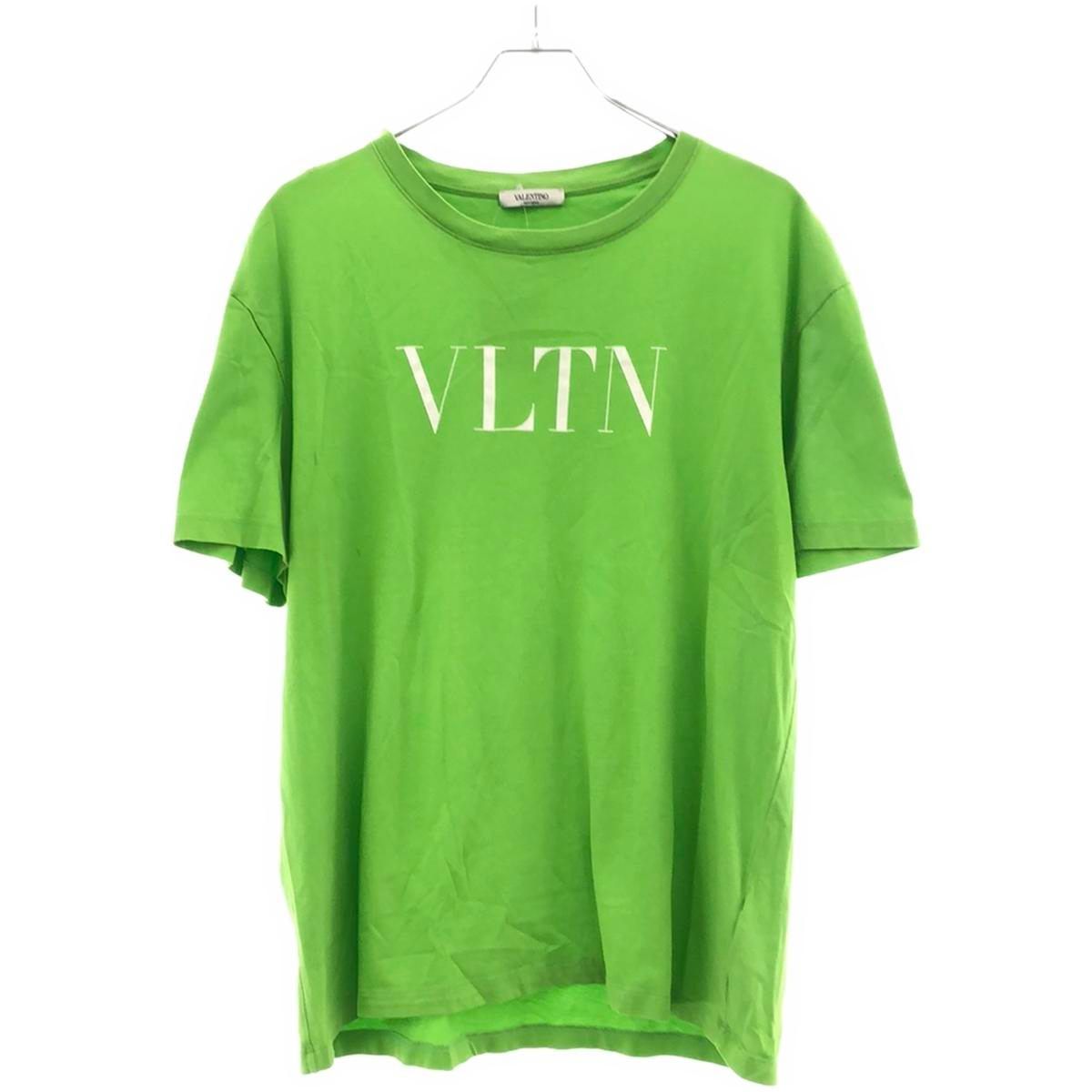 VALENTINO ヴァレンティノ 20SS VLTNロゴプリントTシャツ TV0MG10V3LE グリーン XL