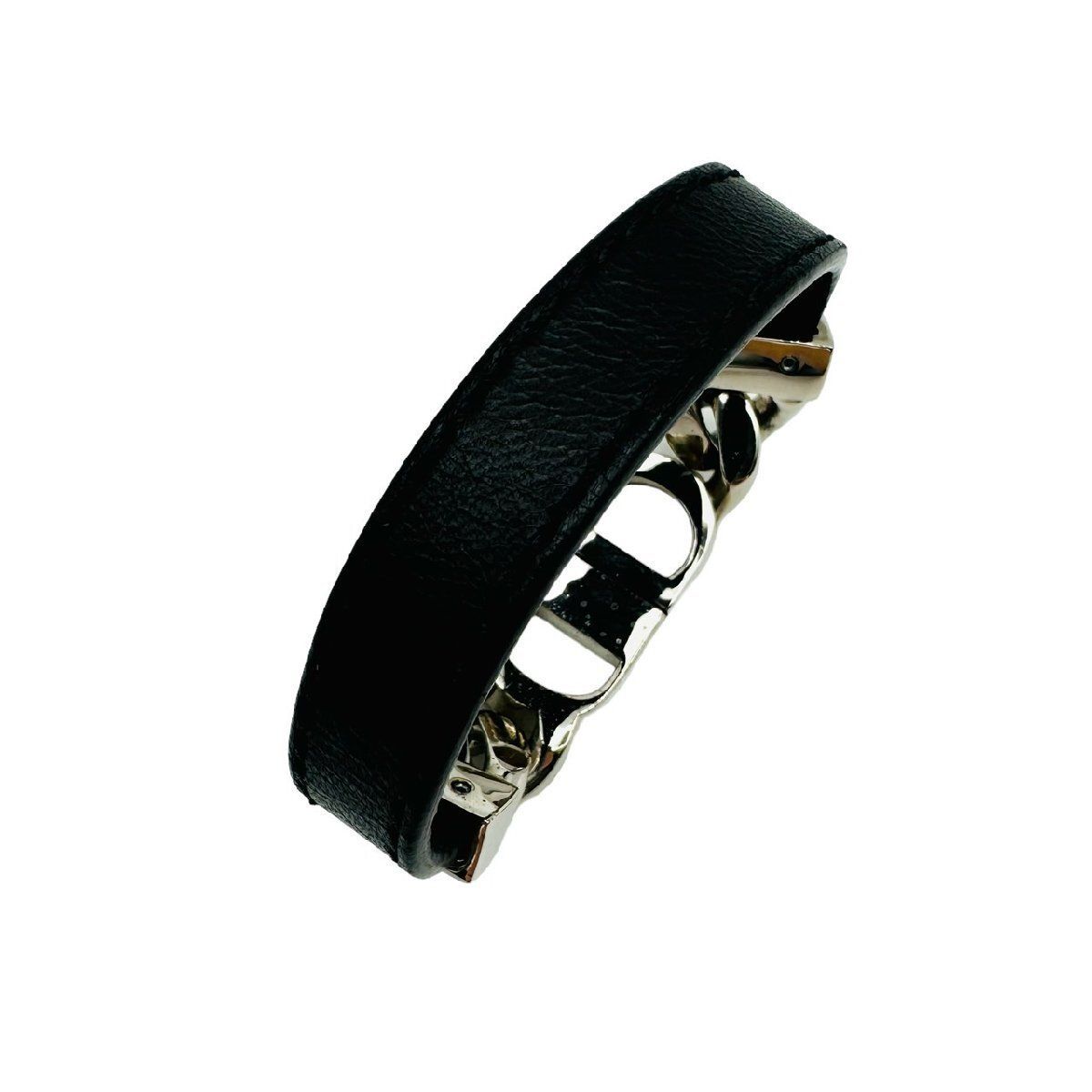 Dior ブラックレザーブレスレット Dior HOMME ブランド アクセサリー homme ディオールオム