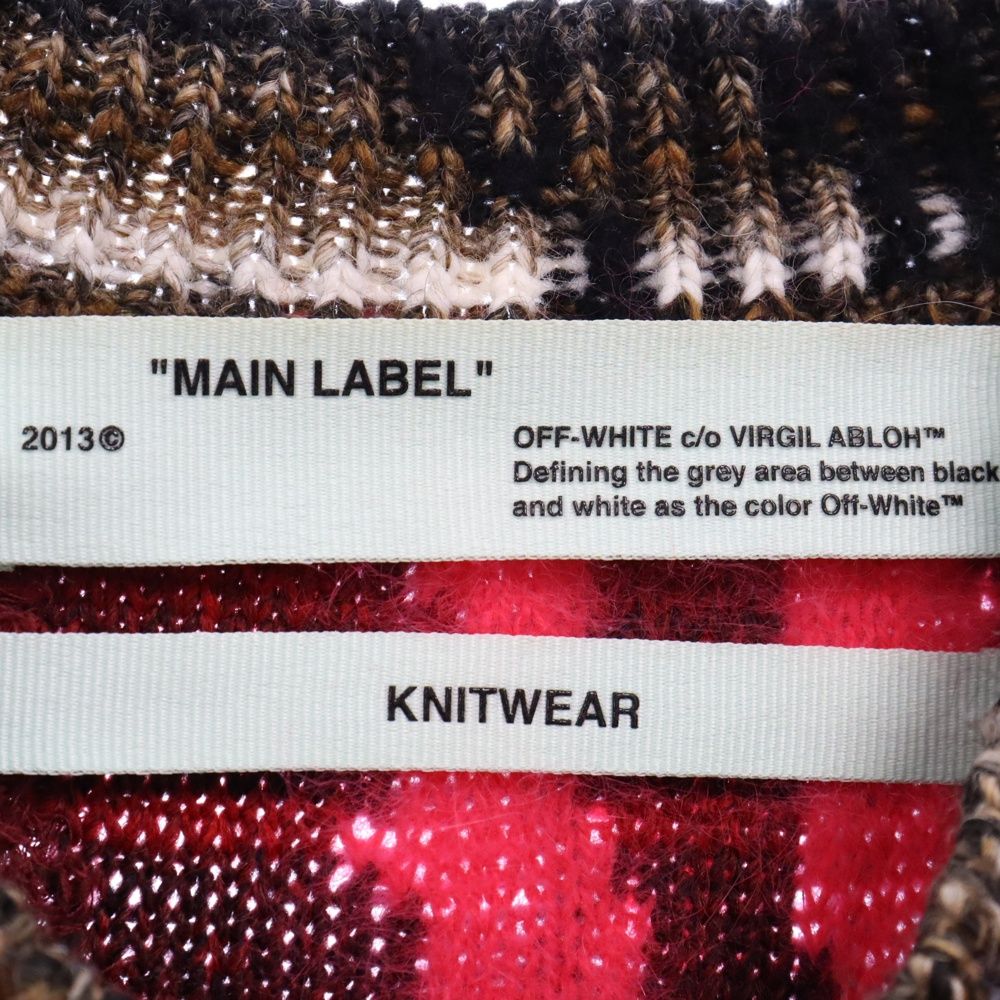 OFF-WHITE オフホワイト 18AW Business Knitwear ビジネス ニットセーター マルチカラー OMHA062F18527004 OFF-WHITE (オフホワイト) 18AW Business Knitwear OMHA062F18527004