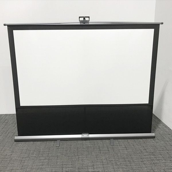 プロジェクタースクリーン 自立式 手動 80インチ グレー