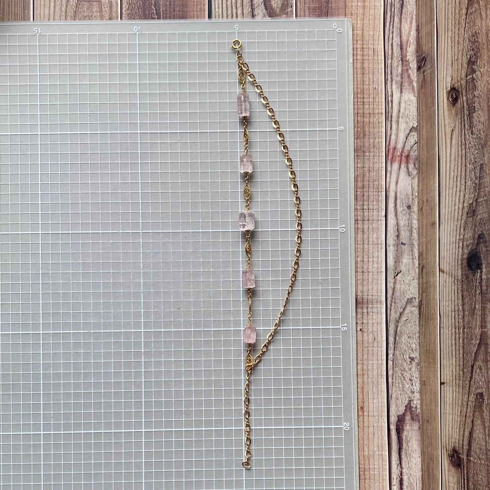 モルガナイト ごろごろブレスレット 14kgf