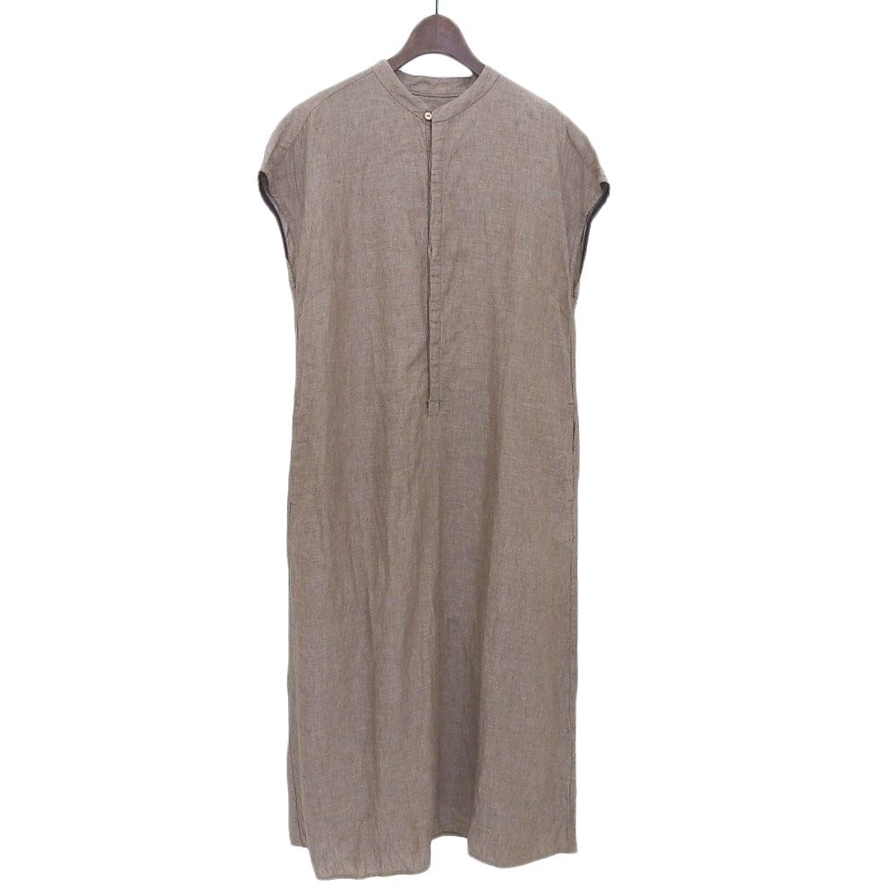 Pallas Palace パラスパレス PallasPalace パラスパレス リネン ノースリーブワンピース レディース ブラウン 2 23年 ワンピース 2