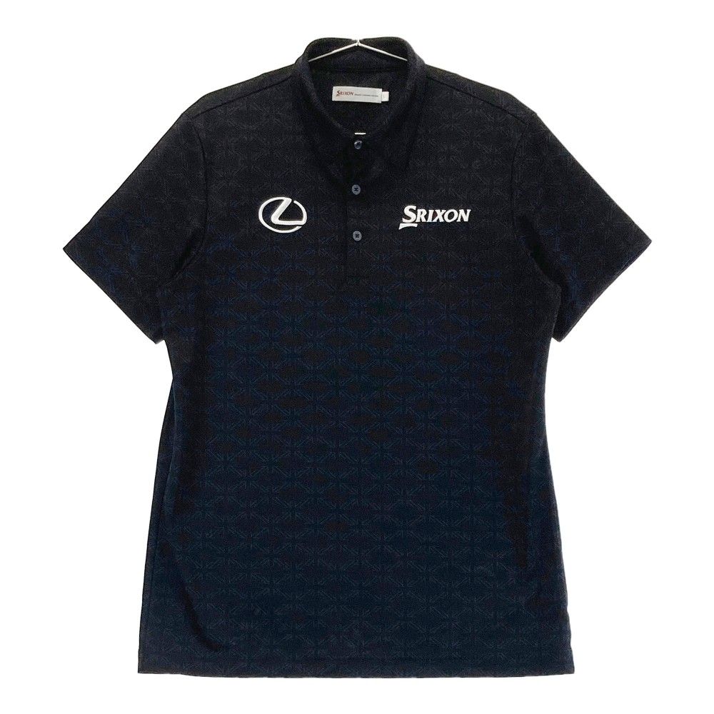 サイズ：L SRIXON スリクソン ×LEXUS 2024年モデル 半袖ポロシャツ 総柄 ブラック系 [240101336754]# ゴルフウェア メンズ ストスト