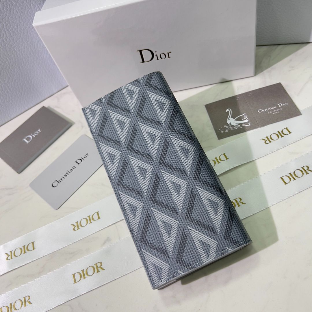 【Dior ディオール】新品メンズ長財布「DIOR」オブリークパターン人工革製