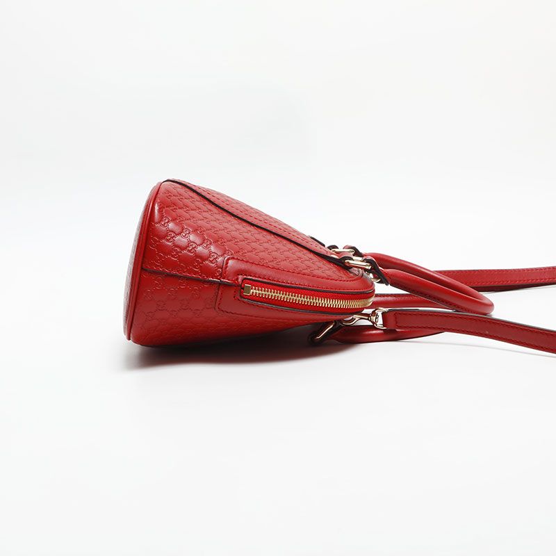 GUCCI グッチ ショルダーバッグ マイクロ GG シマ レザー 2way