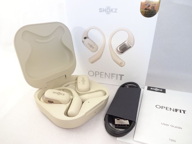 shokz Openfit 耳を塞がないイヤホン ベージュ色 - シロカメTFstore