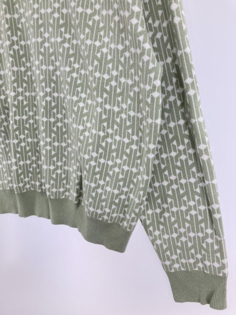 HUF ハフ 綿混 総柄 ニット セーター sizeM/薄緑 ◇□ メンズ - メルカリ