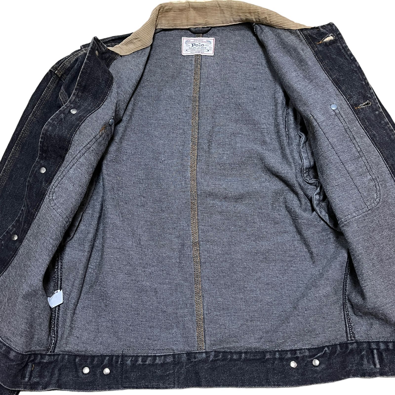 Ralph Lauren】 80s USA 先染め Black Denim Jacket 