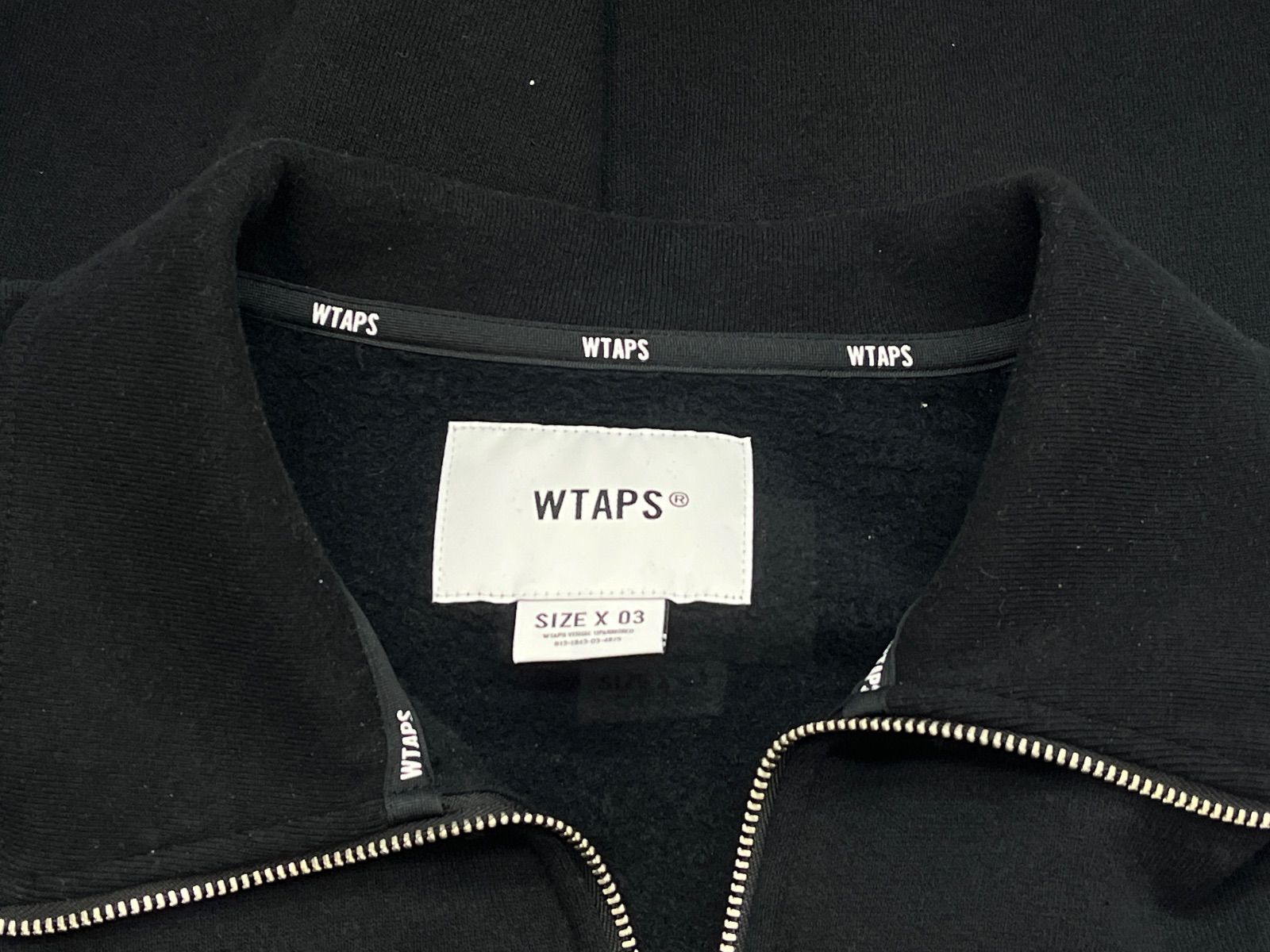 WTAPS ダブルタップス DEPST01 SWEATER CTPL Half Zip Sweat Shirt ブラック X(03)