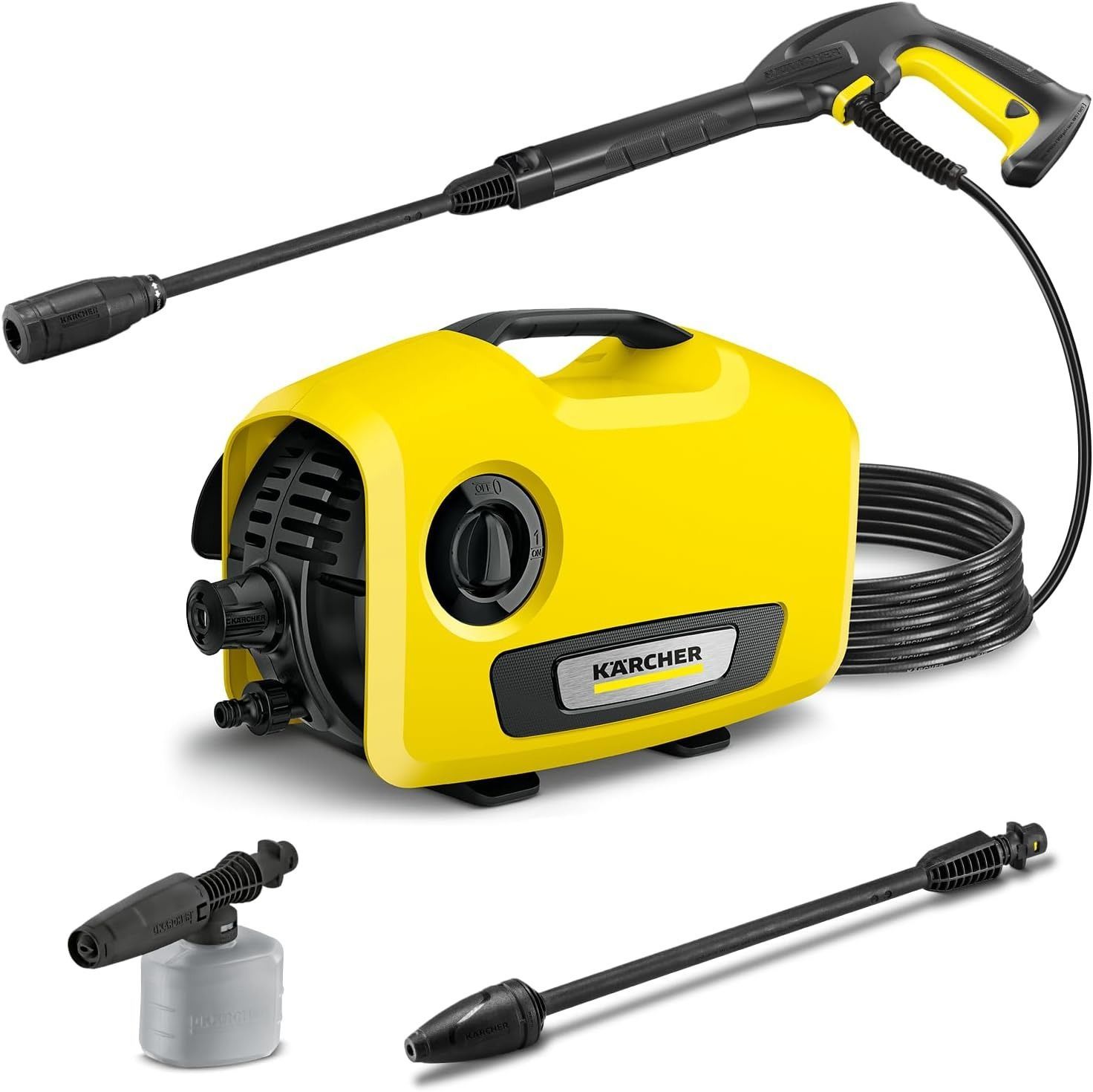 ケルヒャー(Karcher) 高圧洗浄機 K2サイレント 静音機能 軽量 小型 コンパクト収納 簡単接続 付属品充実 ハイパワーなノズル 洗車 泥 花粉除去効果 黄砂 (50/60Hz) 1.600-920.0