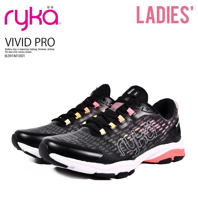 RYKA ライカ VIVID PRO (ヴィヴィッド プロ) ユニセックス レディース ダンスシューズ フィットネスシューズ エクササイズシューズ BLACK ブラック 黒 I6391M1001