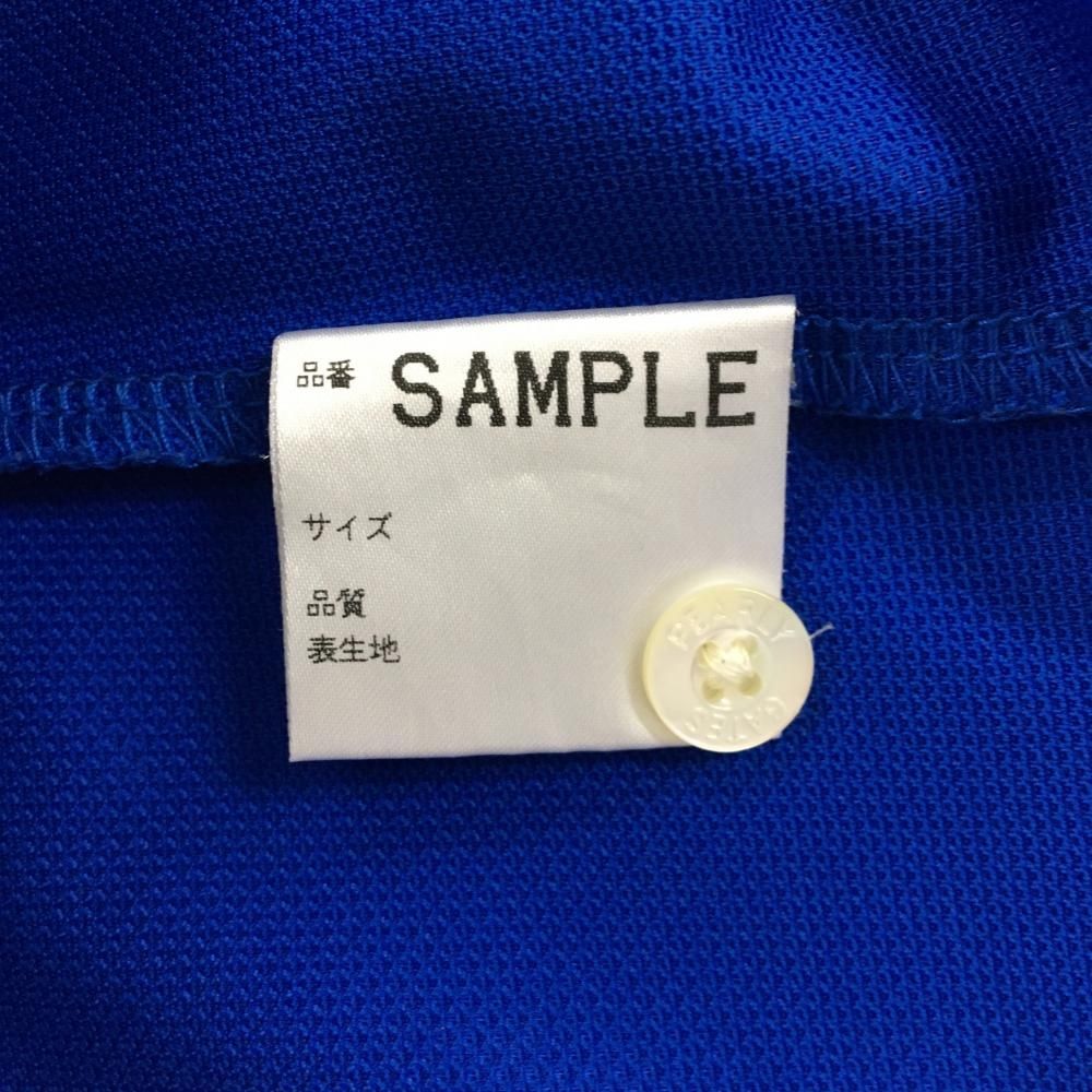 美品】パーリーゲイツ 半袖ポロシャツ ブルー×白 ニコちゃん