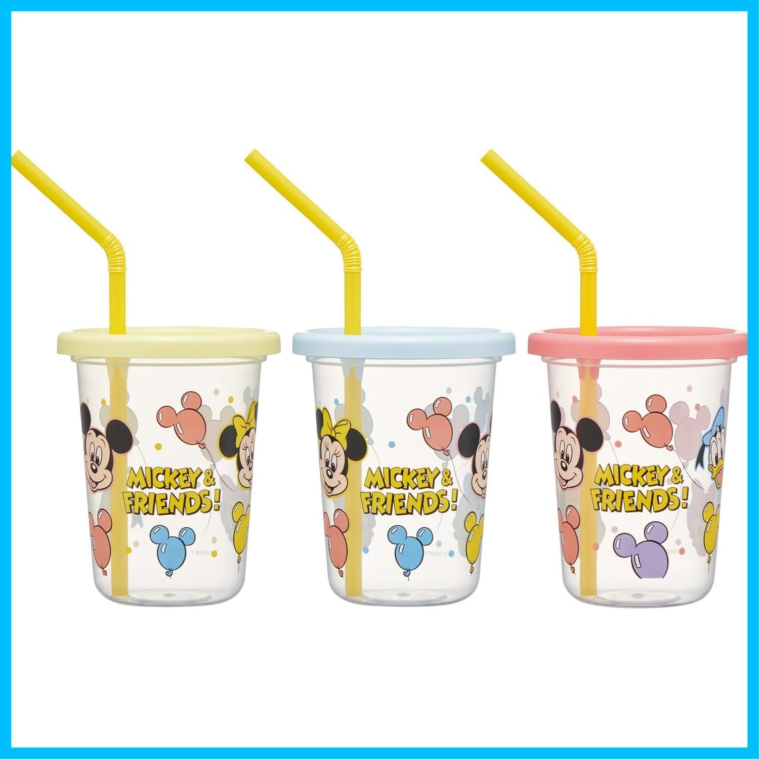 在庫処分】230ml タンブラー 日本製 3個 ストロー付 ディズニー