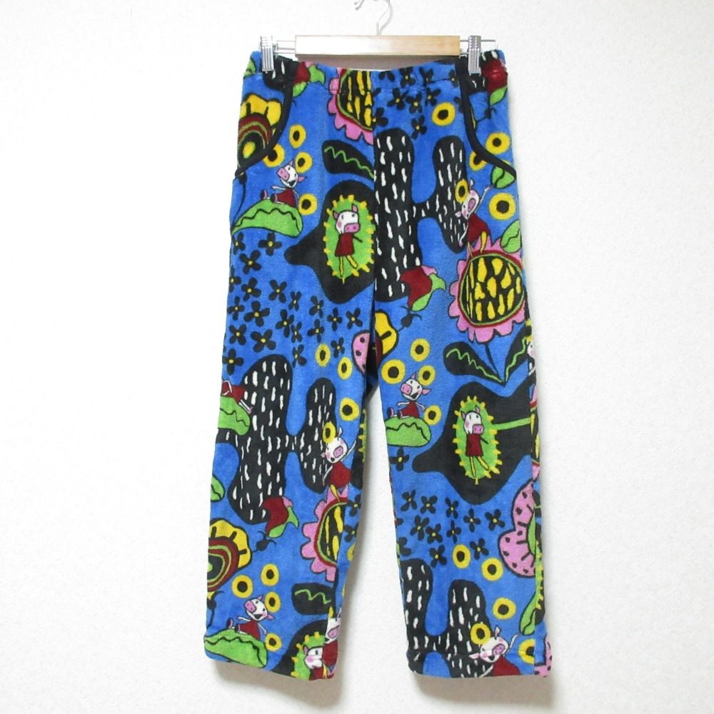 アルベロベロ♥️ぶたさん刺繍ネイビー サルエルパンツ インディゴ染め