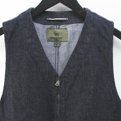 ナイジェルケーボン NIGEL CABOURN 809007005 デニムベスト ジレ 48 紺 