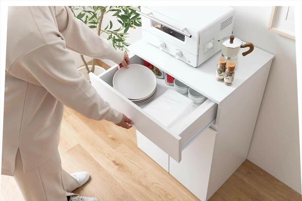 幅75cm ゴミ き キッチンカウンター キャスター付き 45L対応 ダストボックス