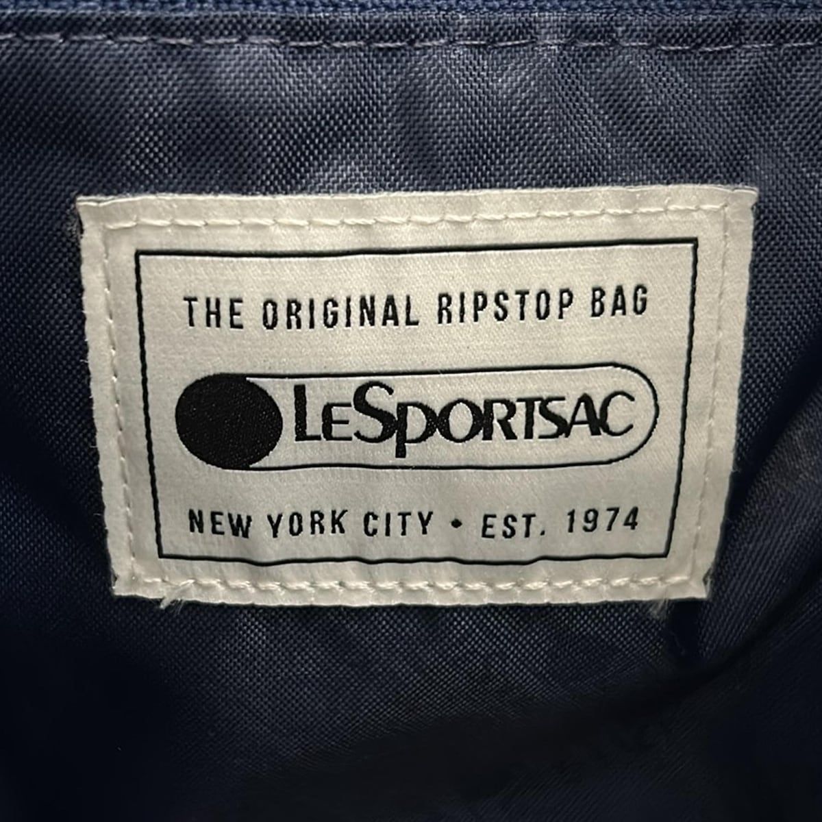 LESPORTSAC(レスポートサック) リュックサック美品  - ベージュ×ダークネイビー×マルチ