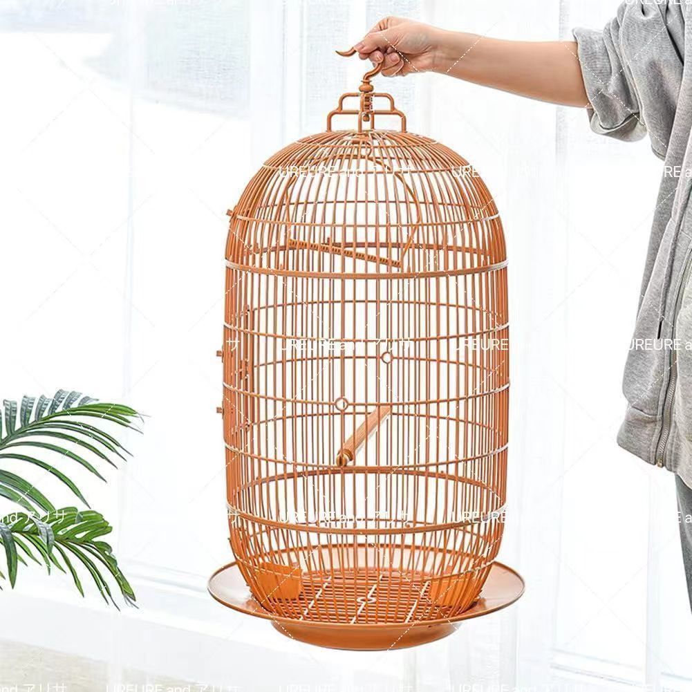 鳥かご 鳥ケージ バードゲージ 鳥小屋 プラスチック製 バックル式組立 掃除しやすい 文鳥 セキセイ ボタン 40*73.5CM ケージだけ