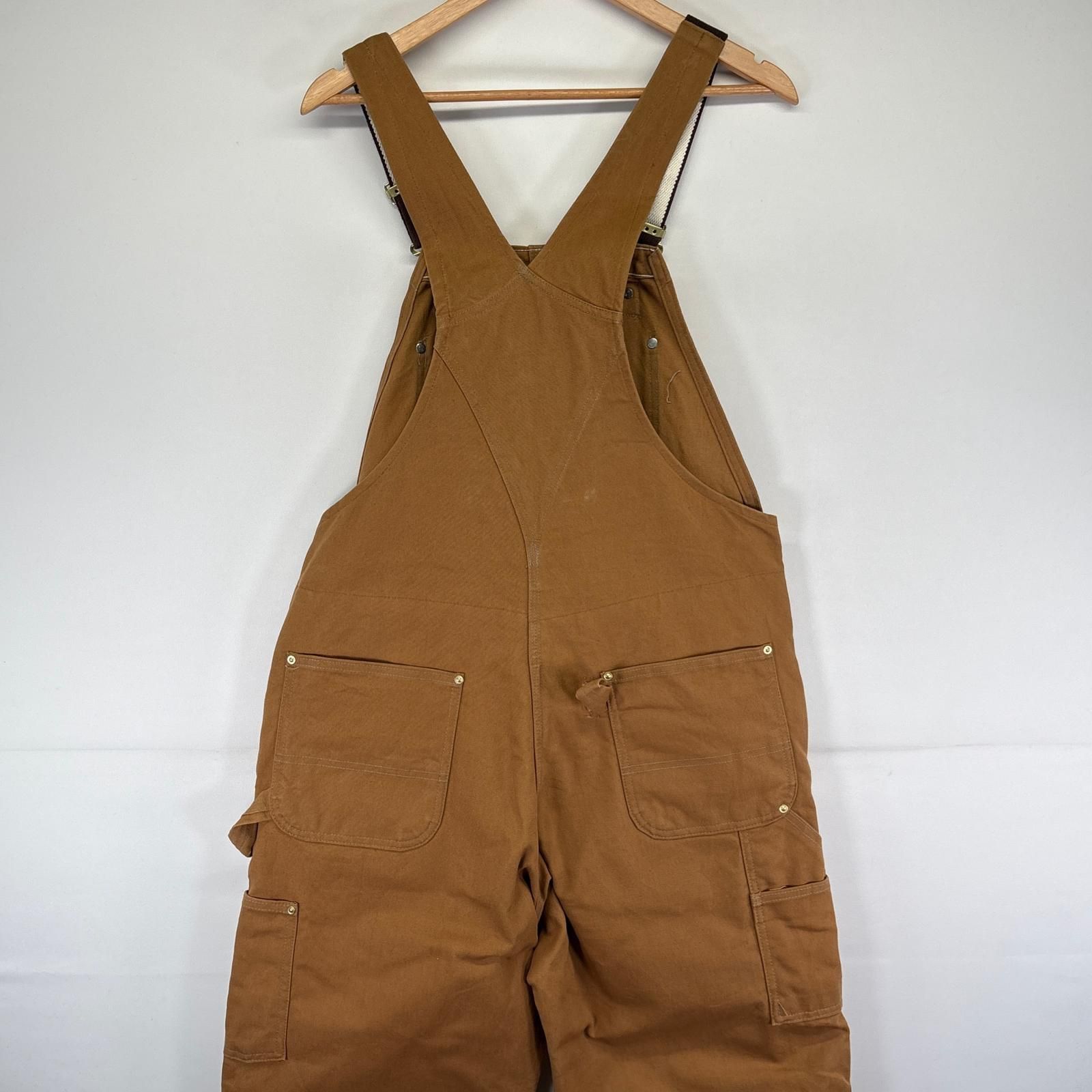 古着 カーハート Carhartt USA製 オーバーオール ダック 中綿