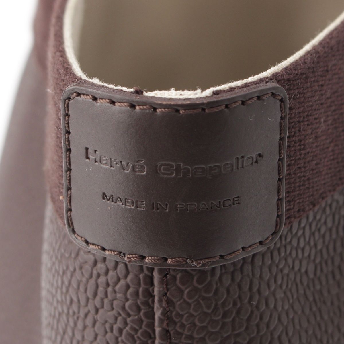 エルベ・シャプリエ コーテッドキャンパス スクエア トートバッグ  