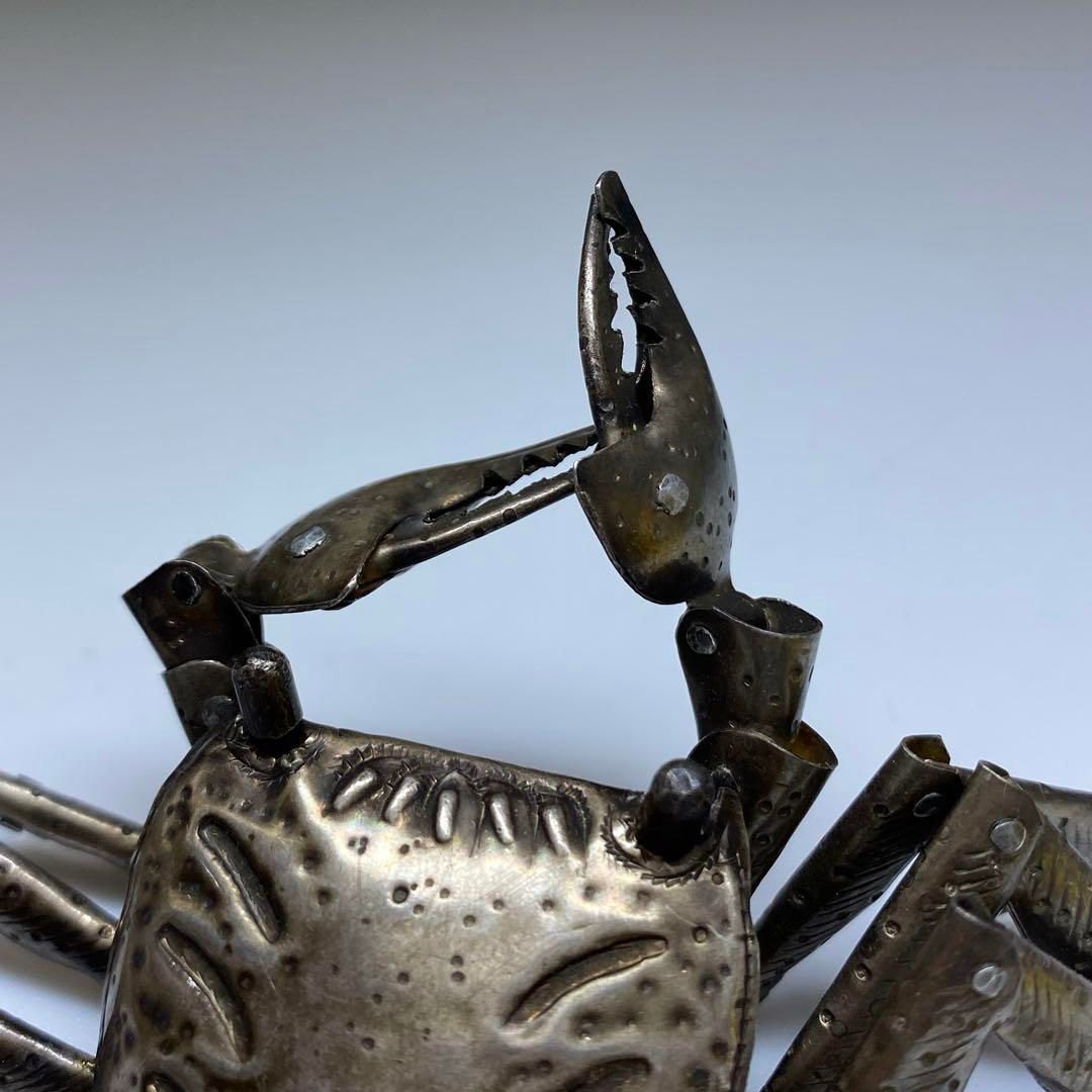 弘美 銀製 自在カニA 24g/最大幅約13㎝ 東Y6-0726☆2Fトヒエ