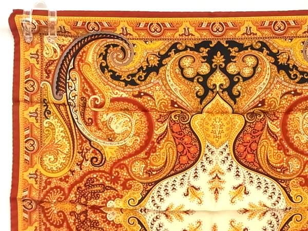 美品✨　ETRO エトロ　ペイズリー柄　ストレート　ストレッチ　イエロー　38 ETRO(エトロ) シルク混ペイズリー柄ストール ベージュ｜【公式