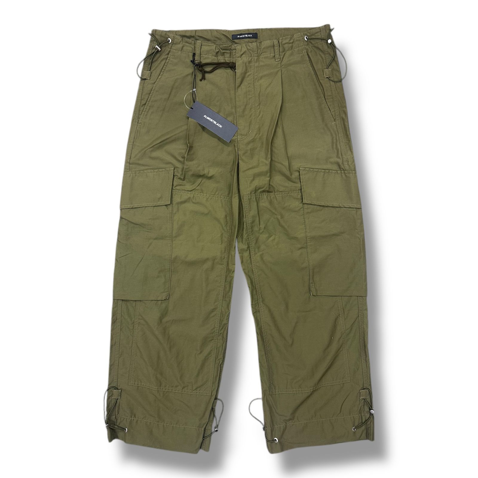 参考上代57200円 未使用品 ALMOSTBLACK C/NY SETUP CODE PANTS 裾 