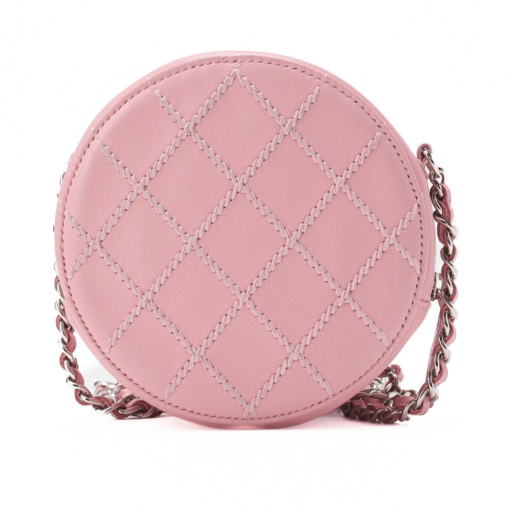 CHANEL シャネル ミニマトラッセ ココマーク ウルトラステッチ チェーンショルダー ラムスキン ピンク シルバー金具 ハイブランド DECORATOM_COM_BR