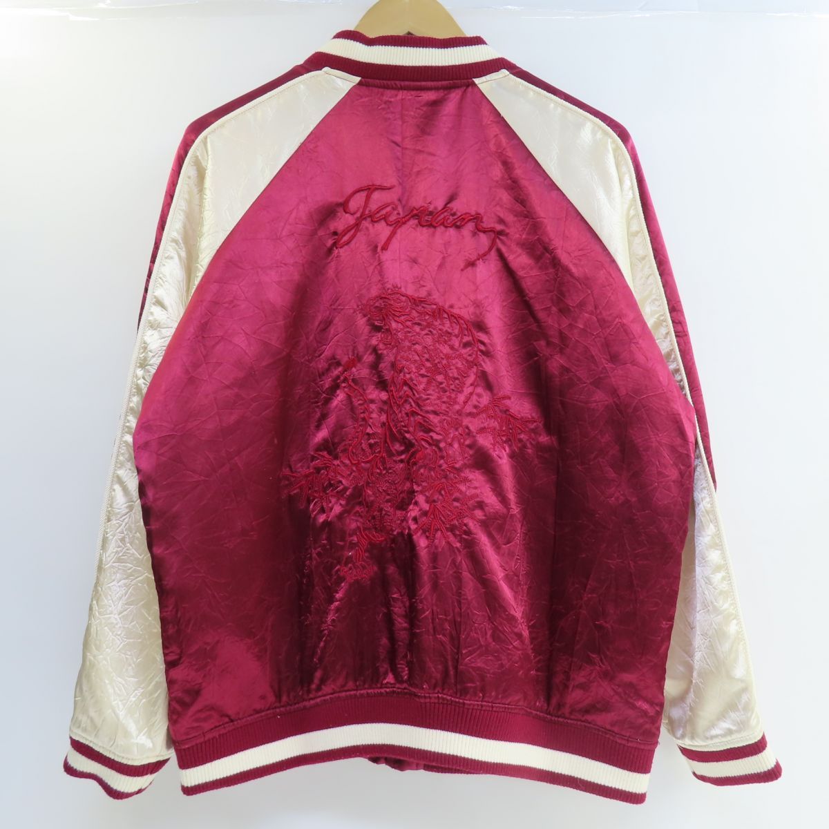 Unrelaxing スカジャン ホワイト 虎刺繍　希少 Unrelaxing スカジャン ホワイト 虎刺繍 希少