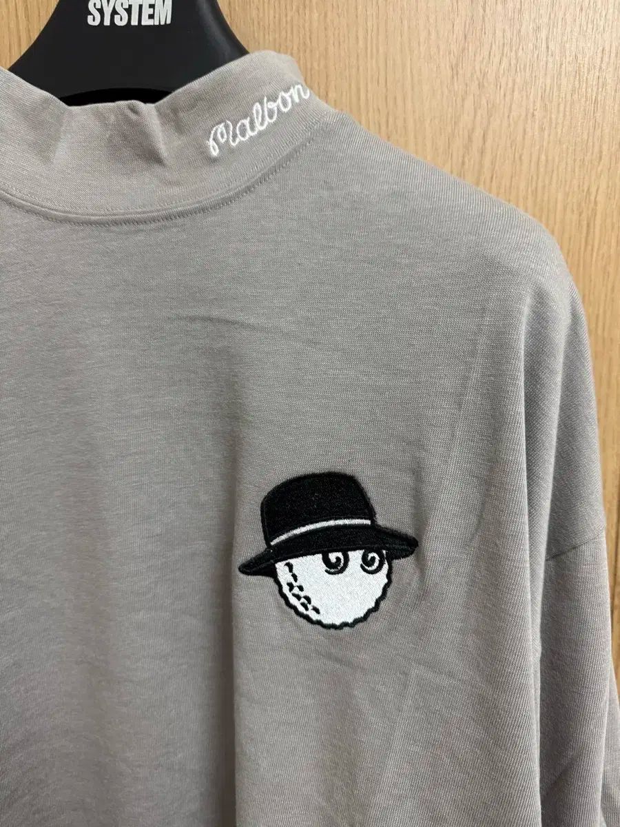 マルボンゴルフ モクネック ロングスリーブ 長袖Tシャツ ライトグレー XLサイズ