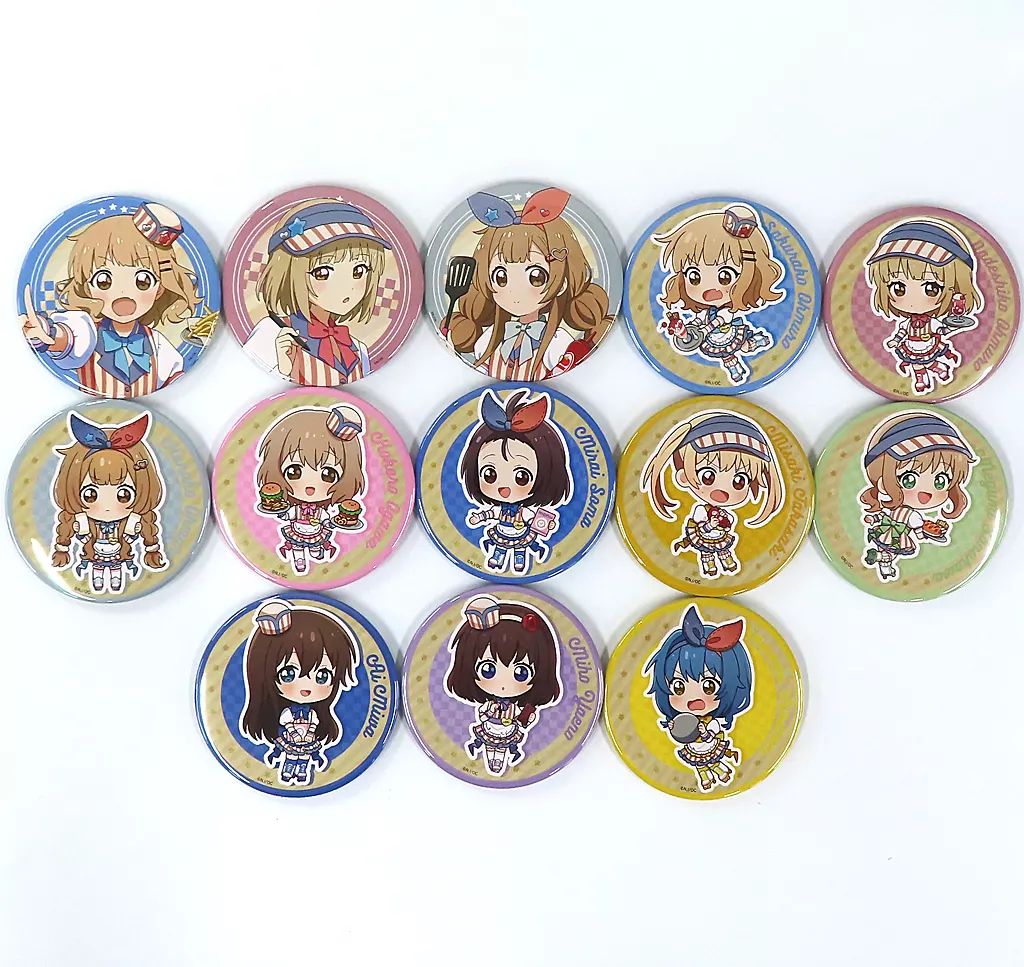 中古】バッジ・ビンズ 全13種セット 大缶バッジ 「WEBくじ 大室