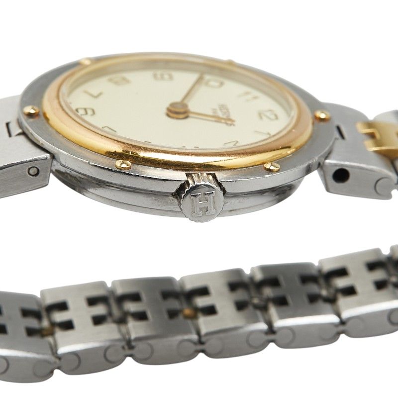 エルメス オリンピア ステンレススチール メッキ レディース HERMES【1  