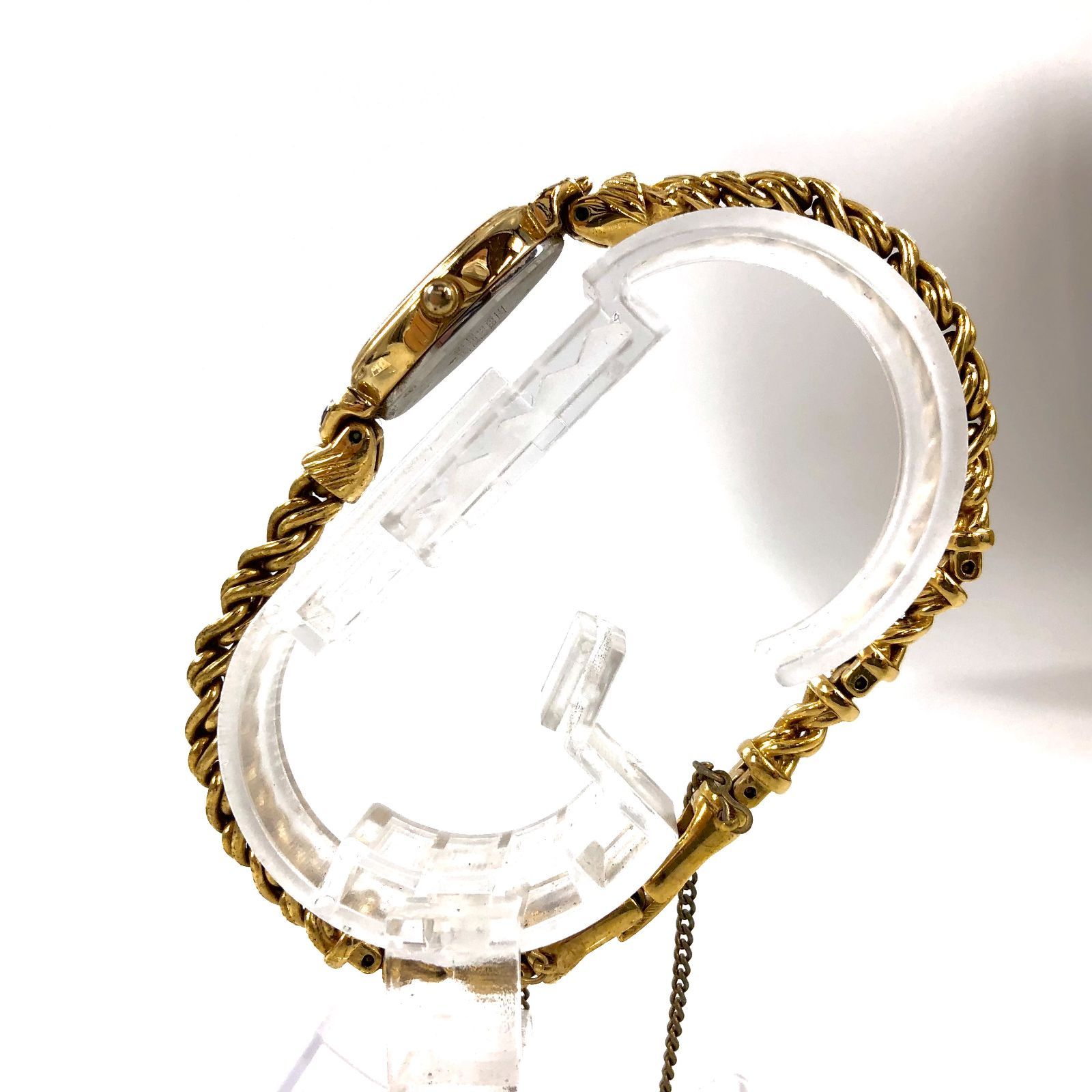 【美品】SEIKO セイコー ビジュー ゴールド文字盤 レディース腕時計 SEIKO - SEIKOスクエア文字盤ゴールド腕時計の通販 by vintage