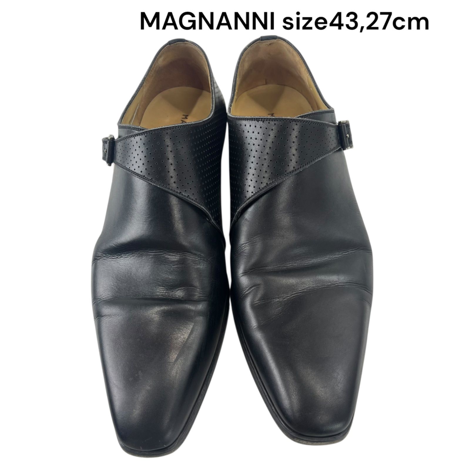 マグナーニ MAGNANNI シングルモンク ビジネス ドレスシューズ
