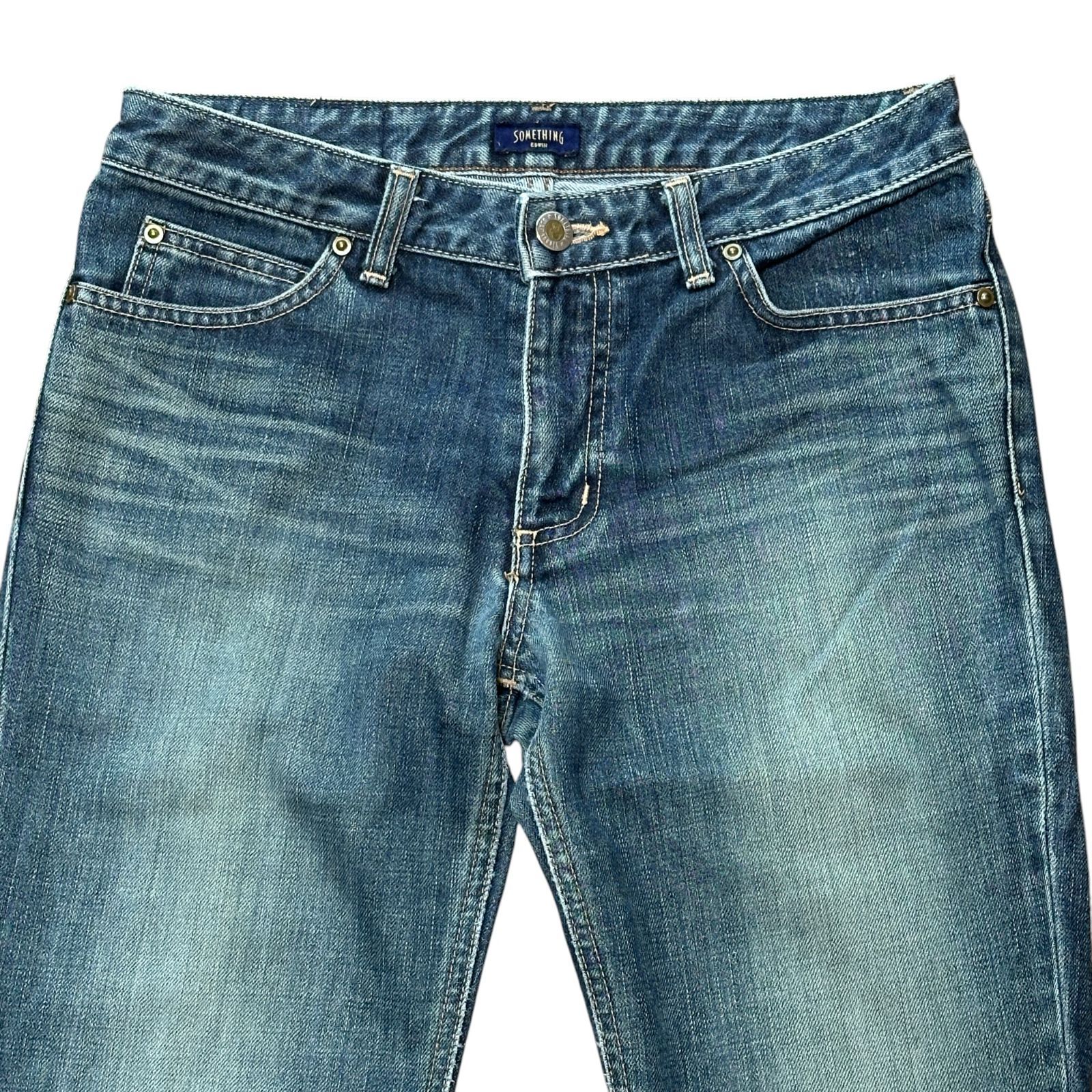 MOUSSY ブーツカットデニム ブラック SOMETHNG 97111 ブーツカットデニム インディゴ レディースM