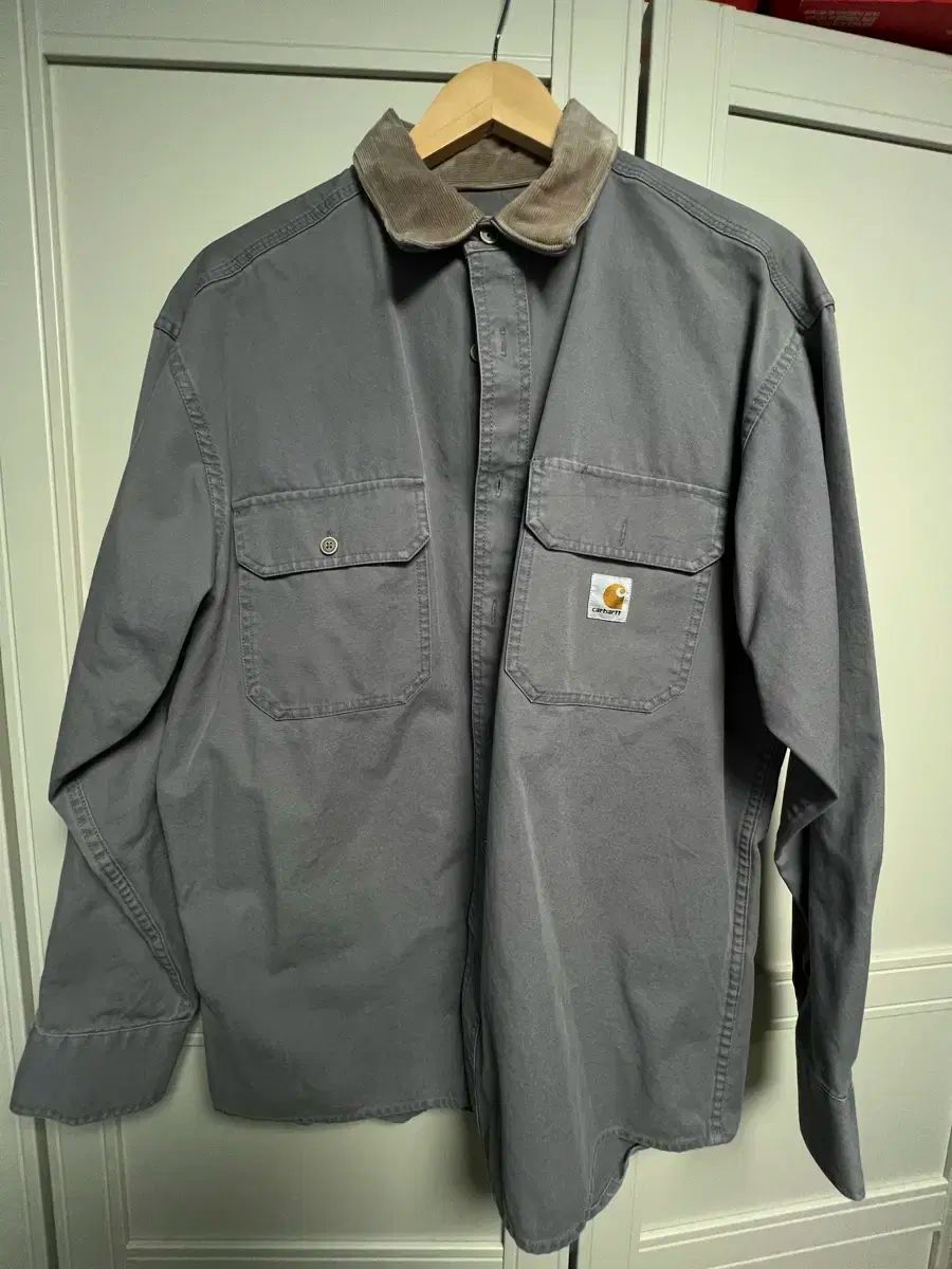 【雷市場（ポンジャン）商品韓国直送】 Carhartt(カーハート) ワーク ジャケット シャツ ライト グレー