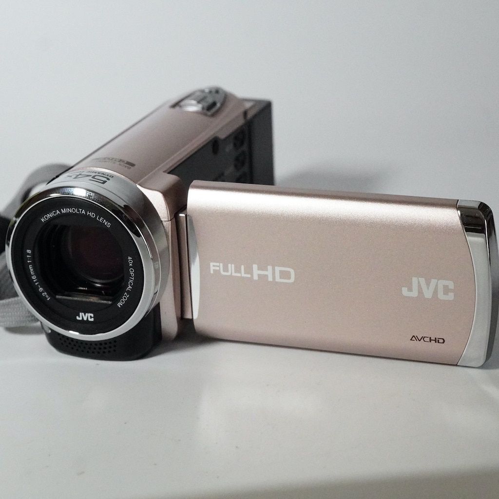 フルHDビデオカメラ ピンクJVC Victor Everio GZ-F100 中古】JVC