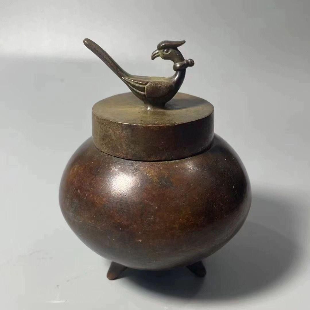 銅器 茶筒 茶器 茶道具 香道具 物入れ 装飾品 工芸品 置物 銅器 茶筒 招財進宝獅子茶筒 茶道置物 装飾品 工芸品 - メルカリ