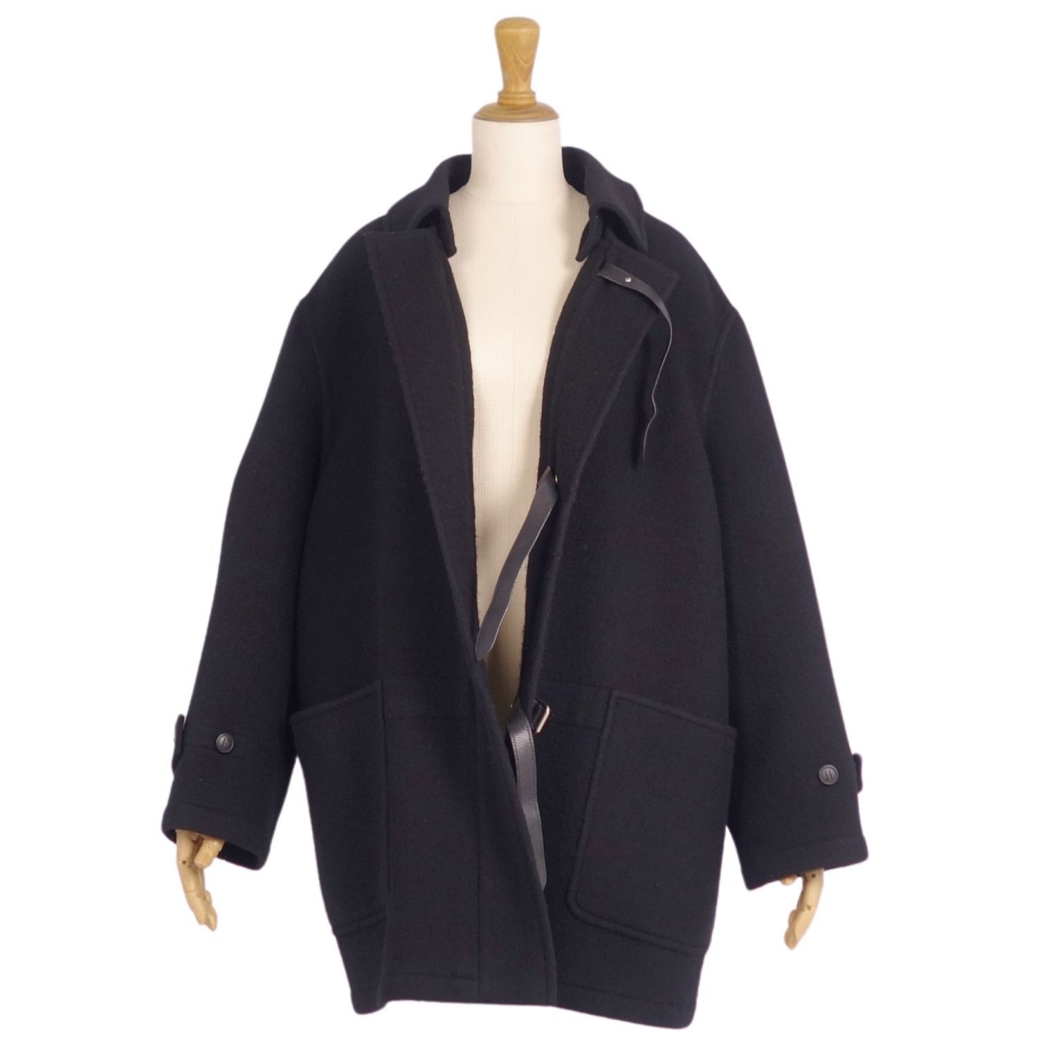 【HERMES】マルジェラ期 アピベルト ウール×カシミヤ コート size38 美品 エルメス HERMES コート マルジェラ期 アピベルト ウール