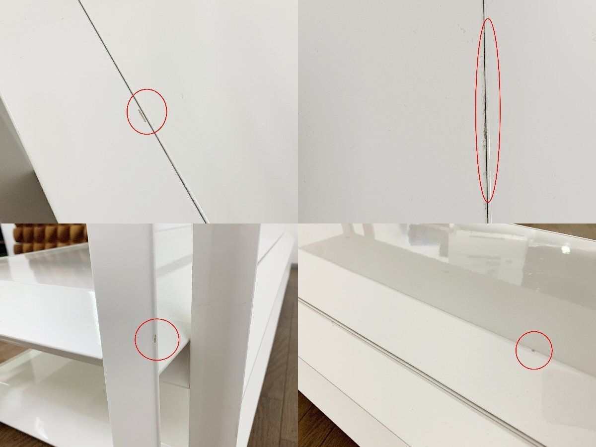 IDC大塚家具 KEN OKUYAMA テレビボード ウェッジE 120 ホワイト ローボード テレビ台 飾り台 伸縮式 家具 定価約11万円 貝1244 MARWIL-DEMENAGEMENTS_CH