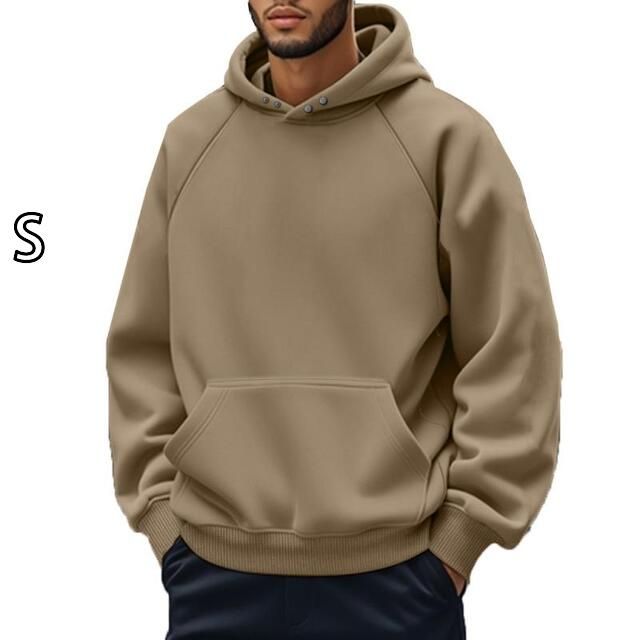 [S]秋冬 コーデ メンズ  服 シンプル ファッション オシャレ 大人 かっこいい 大きいサイズ ストリート 紳士服  フリース フード付き スウェットシャツ カジュアル ポケット トップス