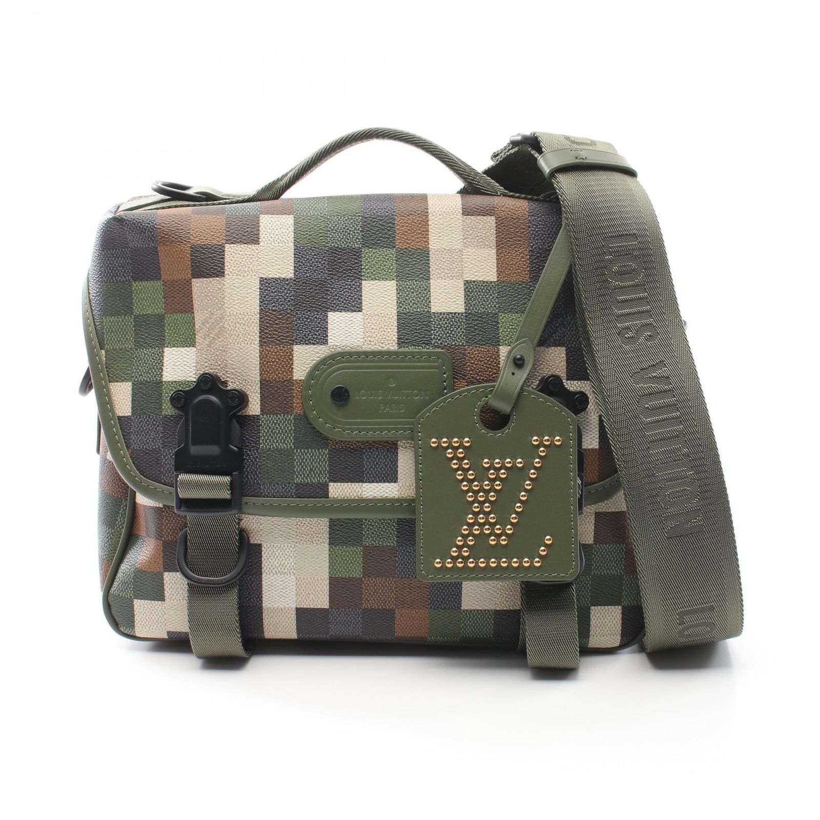 ルイ・ヴィトン LOUIS VUITTON ショルダーバッグ トレイル メッセンジャー ダモフラージュグリーン M24449 ダモフラージュグリー PVCコーティングキャンバス レザー トレイル・メッセンジャー メ