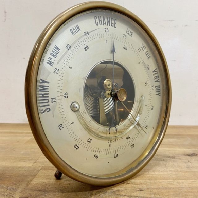 イギリス　雑貨　バロメーター　気圧計 イギリス 英国 ENGLAND ヴィンテージ アンティーク 1900's