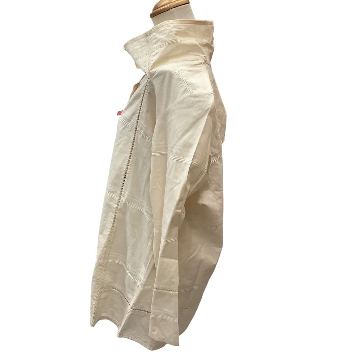 ♪♪ISSEY MIYAKE HaaT イッセイミヤケ 変形 シャツ ジャケット チェック SIZE 2 HA11FJ577 アイボリー