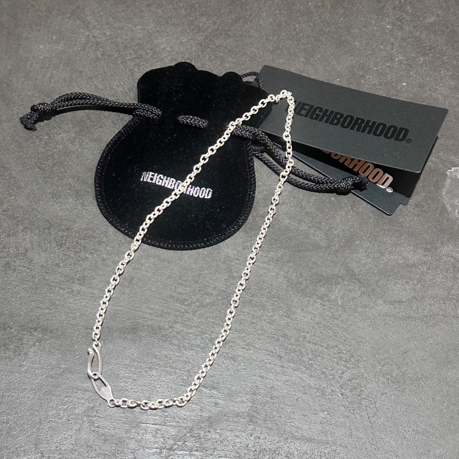 参考上代35200円 NEIGHBORHOOD 25SS SILVER FINE CHAIN NECKLACE