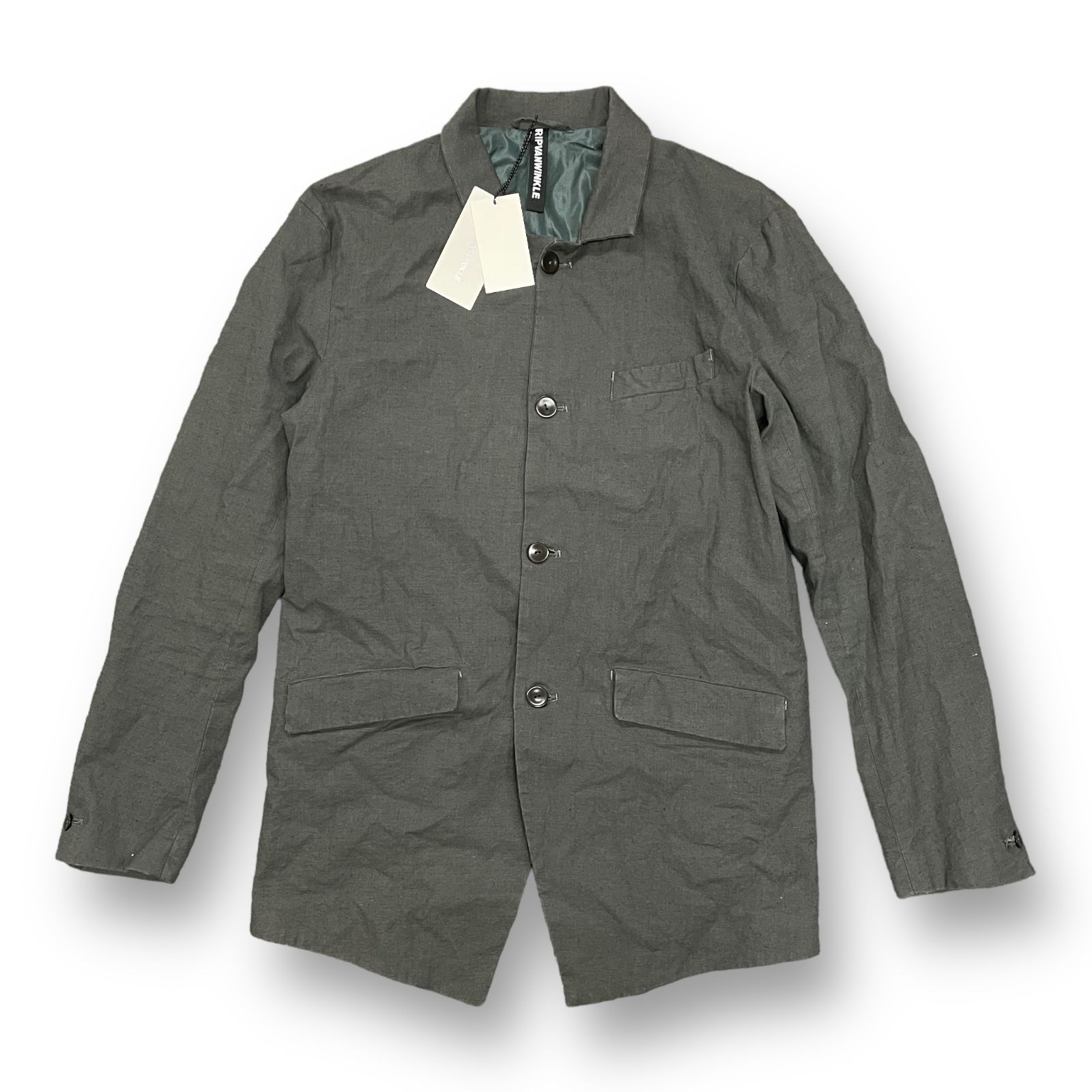 定価59400円 美品 RIPVANWINKLE LINEN JERSEY JACKET リネン ジャージ
