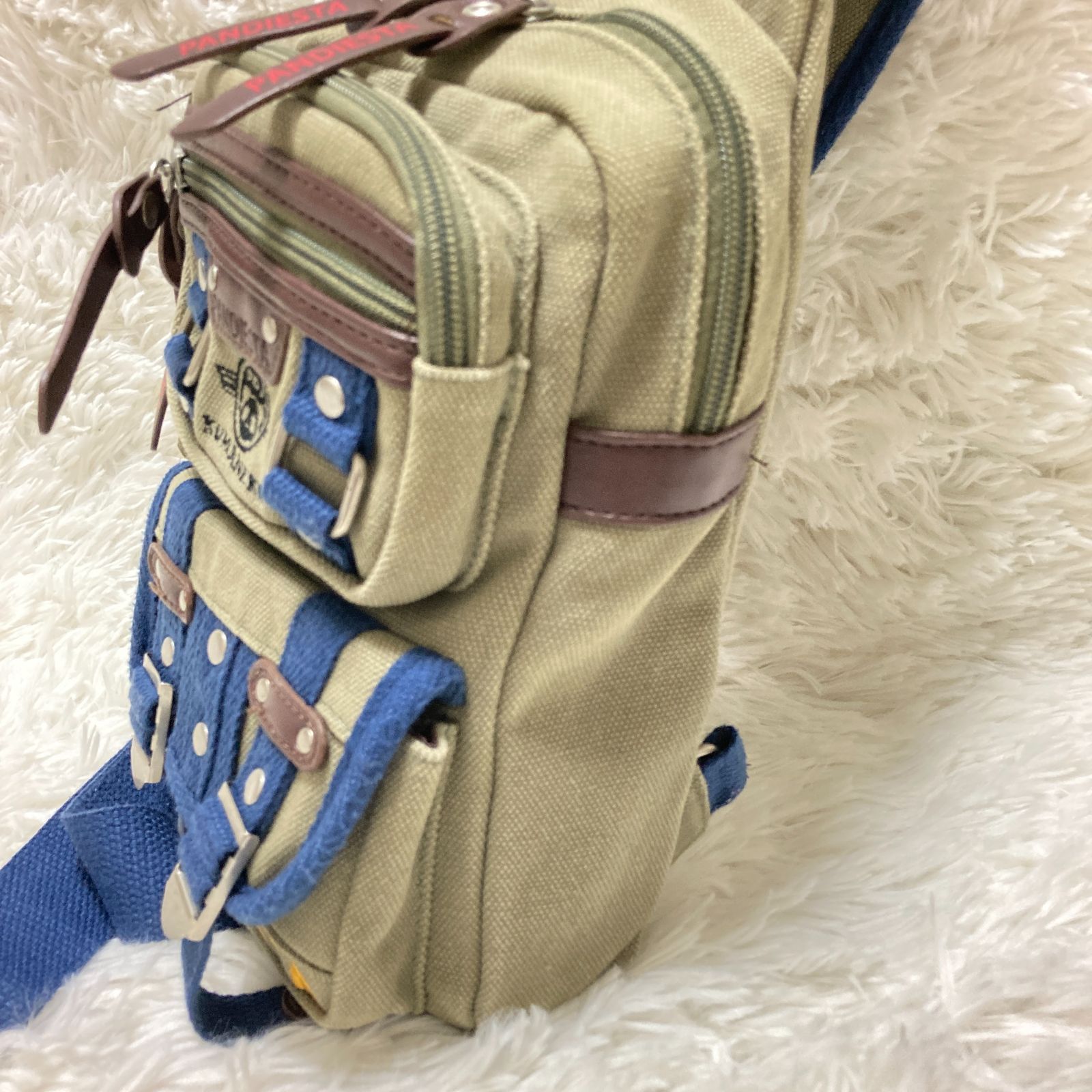 PANDIESTA パンディエスタ ロゴ刺繍 ショルダーバッグ ボディバッグ 