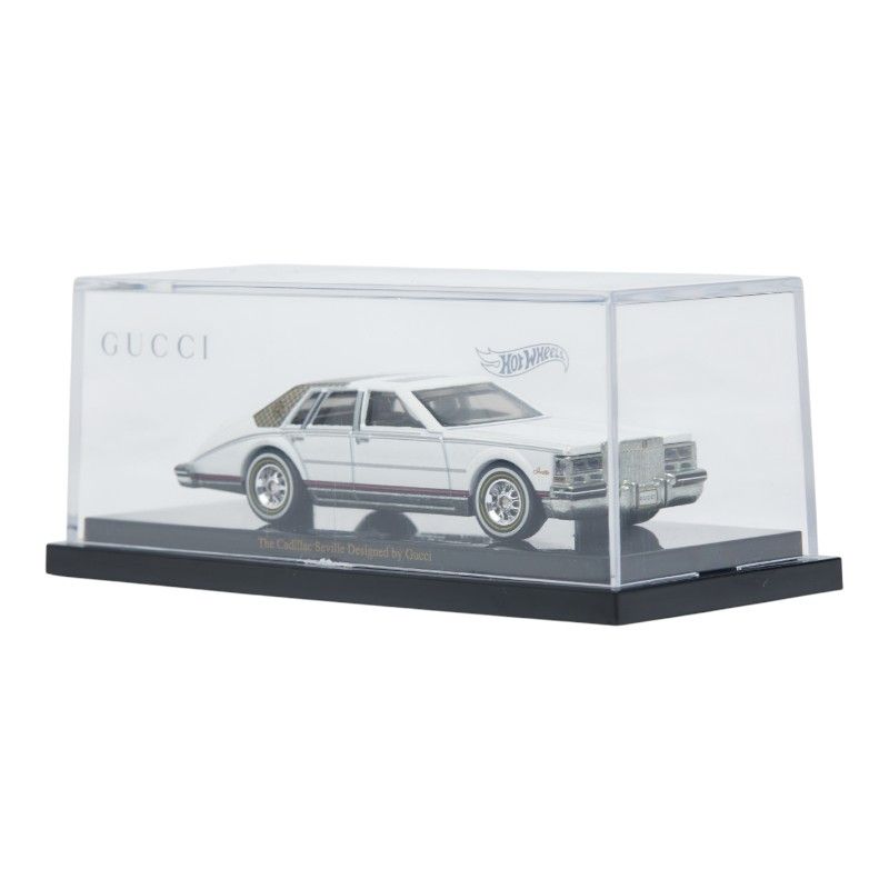 グッチ ×ホットウィール 5000台 キャデラック セビル オブジェ 置物 ミニカー AB2716 ホワイト マルチ プラスチック メンズ GUCCI 1-0236738